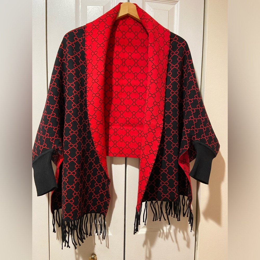 Stunning and Unique Poncho with Sleeves